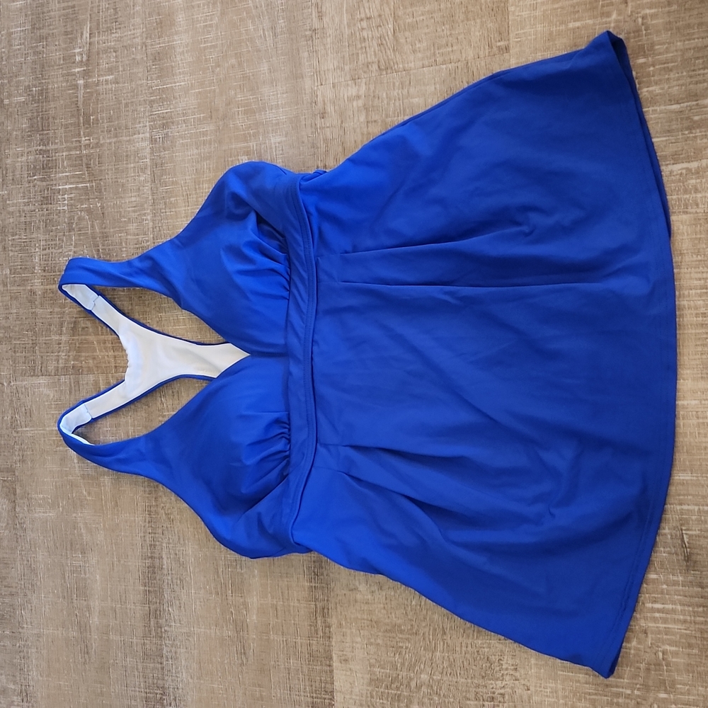Lands End Blue swim top